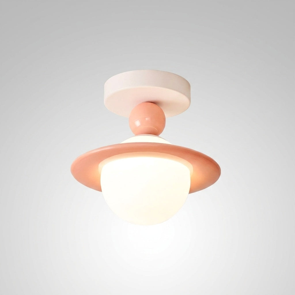Variante rose sur fond neutre